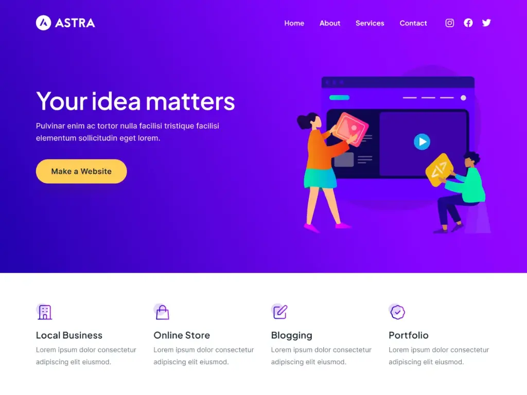Активація теми WP Astra Pro